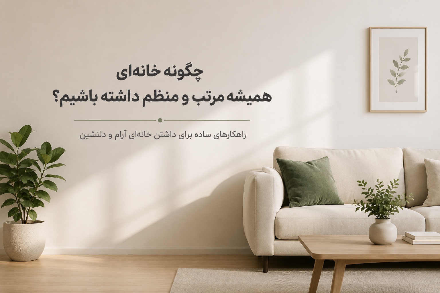 چگونه خانه‌ای همیشه مرتب و منظم داشته باشیم؟